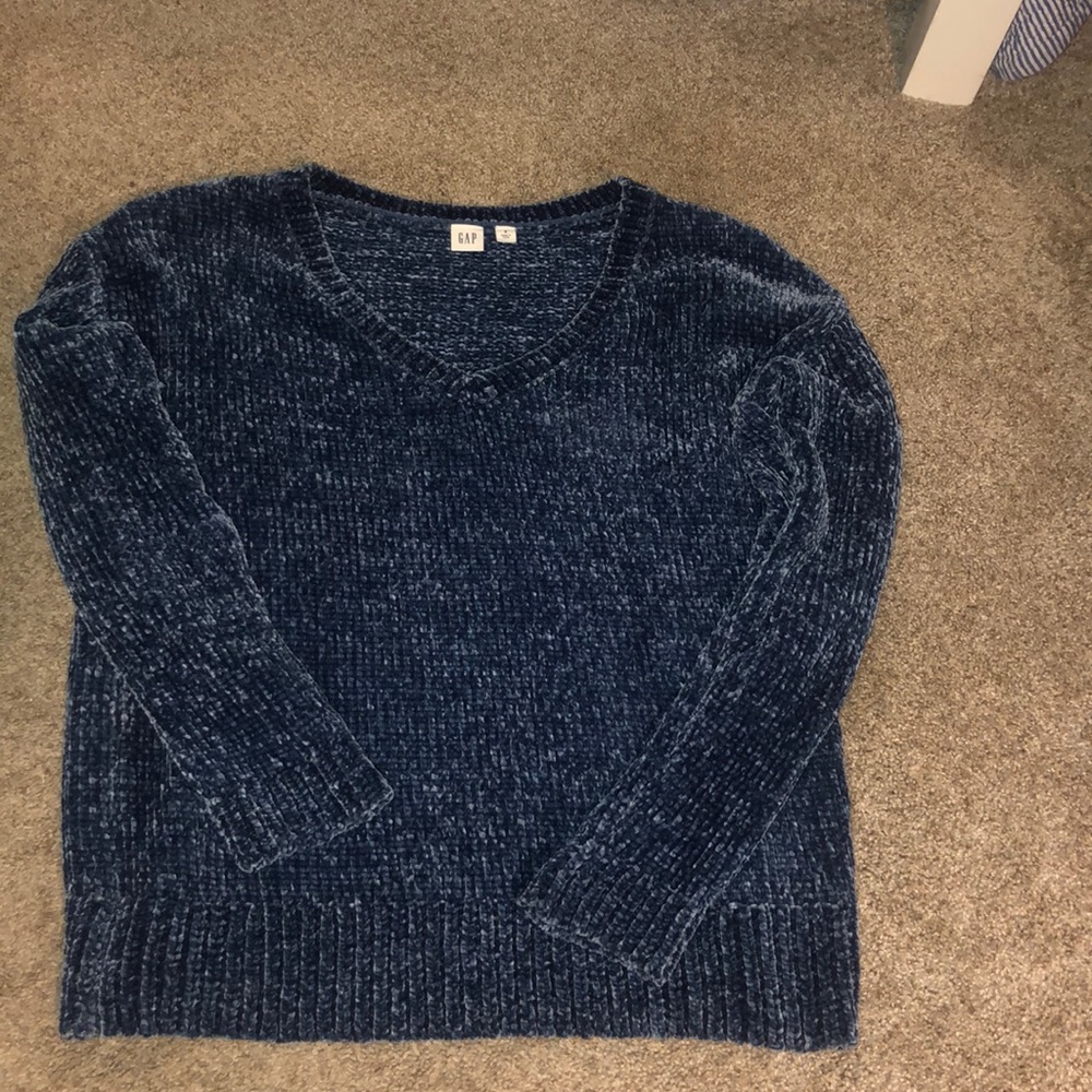GAP blue chenille sweater